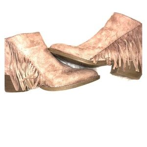 Fringe booties